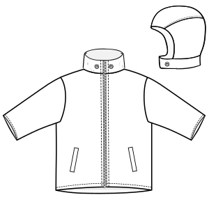 Moldes de confeccion para NENES Camperas Campera 6852